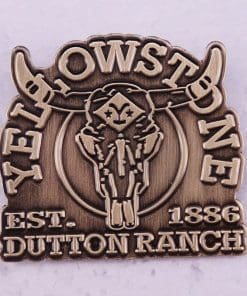 Yellowstone Cow Skull Dutton Ranch Enamel Pin - Image 3