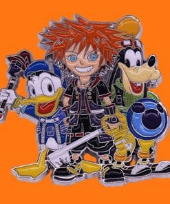 Kingdom Hearts 'Sora. Donald Duck. Goofy' Enamel Pin - Image 6