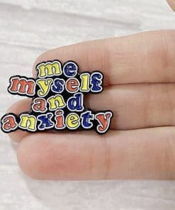 Alternative view of Mental Awareness 'Me Myself And Anxiety' Enamel Pin