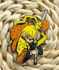 Alternative view of Demon Slayer 'Agatsuma Zenitsu | Fearless' Enamel Pin