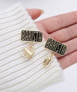 Alternative view of Barista 'Percolator' Enamel Pin