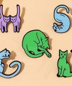 Alphabets 'Cute Cat Letters' Enamel Pin