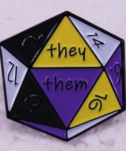 Dungeons & Dragons ‘D20 Dice | They Them’ Enamel Pin
