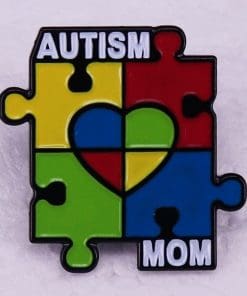 Heart Puzzle 'Autism Mom' Enamel Pin