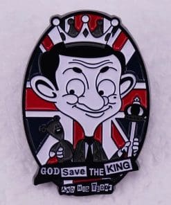 Alternative view of Mr. Bean 'God Save The King' Enamel Pin