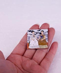 Alternative view of Frida Kahlo 'The Two Fridas' Enamel Pin