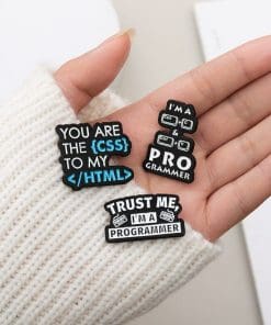 Alternative view of Trust Me 'I'm A Programmer' Enamel Pin