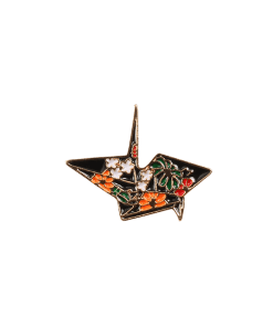 Origami 'Astronaut Crane' Enamel Pin