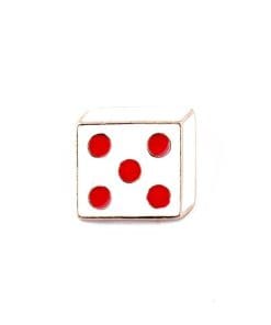 Red Dice Enamel Pin
