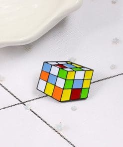 Alternative view of Rubik's Cube Enamel Pin