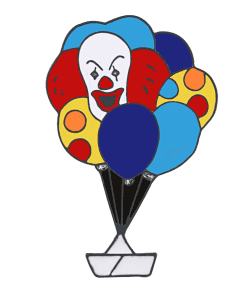 Paper Boat 'Balloons and Clown' Enamel Pin