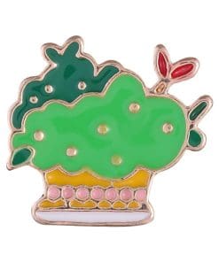 Potted Plant 'Round Shrub' Enamel Pin