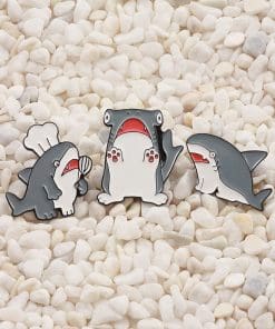 Alternative view of Chubby Chef Shark Enamel Pin