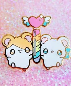 Alternative view of Hamtaro 'Hamtaro & Bijou Heartbreak' Enamel Pin