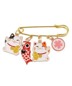 Lucky Cat 'Maneki Neko Charms' Enamel Pin