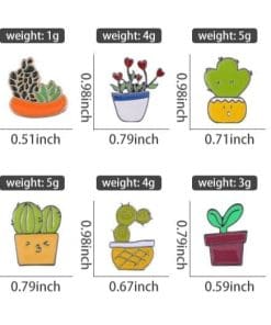 Potted Succulent 'Ice Plant and Citriformis' Enamel Pin - Image 3