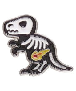 Skeleton 'Dino Flame' Enamel Pin