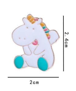 Alternative view of Unicorn 'Chubby' Enamel Pin