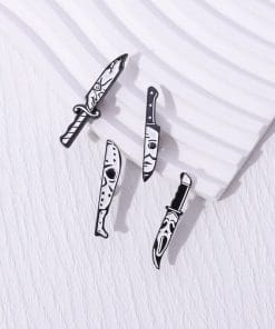 Alternative view of Friday the 13th 'Jason Dagger' Enamel Pin