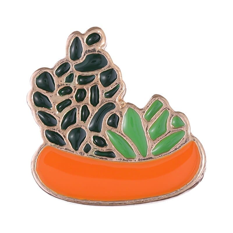 Potted Succulent 'Ice Plant and Citriformis' Enamel Pin