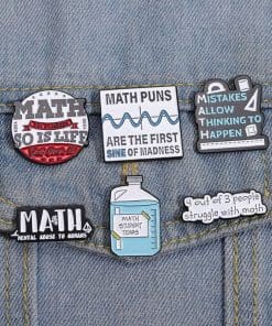 Alternative view of Math 'Mental Abuse To Humans' Enamel Pin