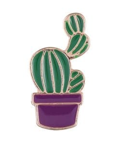 Potted Cactus 'Angel Wing' Enamel Pin