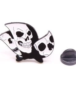 Alternative view of Gothic Butterfly 'Flying Skull' Enamel Pin