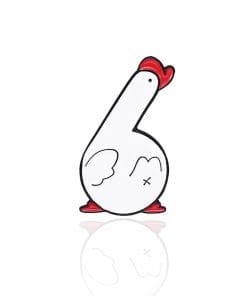 #6 'White Hen' Enamel Pin