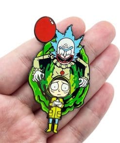 Alternative view of Rick and Morty x It 'Pennywise and Georgie' Enamel Pin