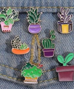 Alternative view of Potted Succulent 'Ice Plant and Citriformis' Enamel Pin