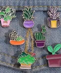 Alternative view of Potted Plant 'Snake Plant' Enamel Pin