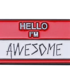 Nametag ‘Hello I’m Awesome 2.0’ Enamel Pin