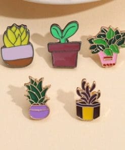 Alternative view of Potted Plant 'Heartleaf Philodendron' Enamel Pin