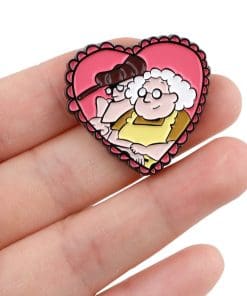 Alternative view of Courage the Cowardly Dog 'Muriel and Eustace' Enamel Pin