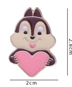 Alternative view of Chip 'n Dale 'Chip Pink Heart' Enamel Pin