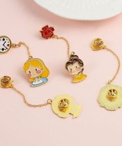 Alternative view of Alice in Wonderland 'Watch Chain Chibi' Enamel Pin