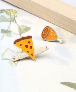 Alternative view of Chicken Drumstick Enamel Pin