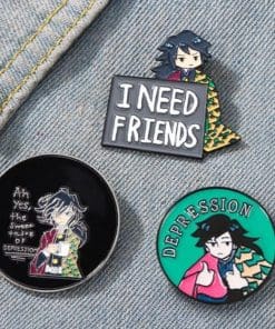Alternative view of Demon Slayer 'Giyu | Sweet Thing of Depression' Enamel Pin