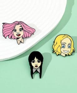 Alternative view of Wednesday 'Enid | Pink Hair' Enamel Pin