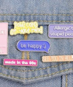 Alternative view of Inspirational 'Take Care of Your Mind' Enamel Pin