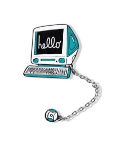Alternative view of Computer Set 'Hello | Chain' Enamel Pin