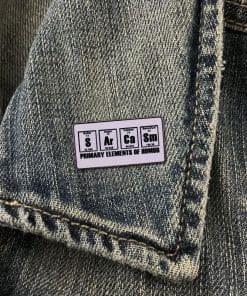 Alternative view of Sarcasm 'Primary Elements of Humor' Enamel Pin