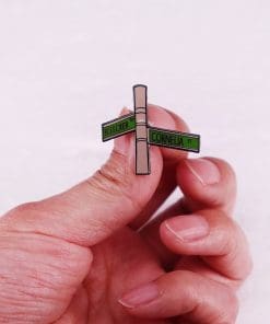 Alternative view of NY City Road Sign 'Corner Bleecker Street' Enamel Pin