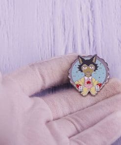 Alternative view of Beastars 'Legoshi | Strawberry Bad Wolf' Enamel Pin