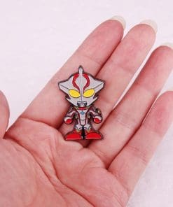 Alternative view of Ultraman 'Mebius Chibi' Enamel Pin