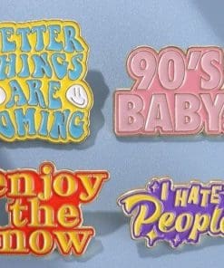 Alternative view of 90's Baby. Enamel Pin