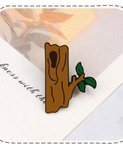 Alternative view of Tree Trunk Enamel Pin