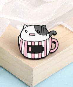 Mini Teacup '1Bar Cat' Enamel Pin