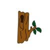 Tree Trunk Enamel Pin