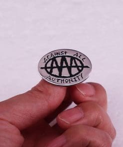 Alternative view of Rock Band 'Against All Authority' Enamel Pin